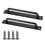 2 Pcs Cabinet Door Handles, Black Matte Aluminum