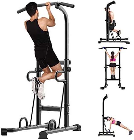 国内在庫 パワータワーワークアウトディップステーションプルアップバーディップスタンドホームジムフィットネス機器筋力トレーニングエクササイズワークアウトラックホームジムサポート330ポンドまで