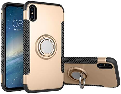 Hayder iPhone Xs Case, iPhone X Case Car Magnetic Kickstand 360 Degree Ring Holder Protection Cover