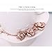 Everrich Pink Rose Gold Plated Flower Girl Drop Pendant Necklace Earrings Jewelry Sets for Wedding, 2 Pcs, Pink