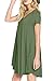 MOLERANI Women's Summer Casual Loose Pocket Tunic Dress(Army Green,S)