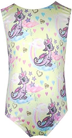 Midout Tollder Girls Fancy Cute Gymnastics Leotards One-Piece Sparkly Biketard for Kids 2-9T