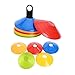 IROCH 50 Pack Soccer Cones Disc Cone Sets with Holder and Bag for Training,Field Cone Markers Football,Kids,Sports (Colorful)