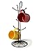Spectrum Diversified Leaf 6-Mug Holder, Beautiful Kitchen Countertop Mug Tree, Coffee Mug & Teacup Storage Rack for Coffee Bar & Kitchen, Coffee Corner Cup Storage