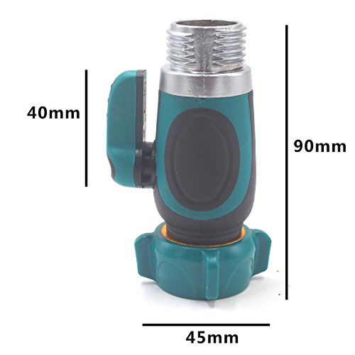 cozyou Garden Hose Shut Off Valve Connect Outdoor Spigot Faucet Sprinkler with 6-Pack Washers