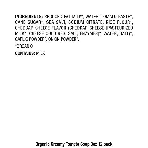 Pacific Foods Organic Creamy Tomato Soup, 8-Ounce Cartons, 12-Pack