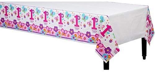 Amscan Sweet Girl First Birthday Plastic Tablecover, Multi-colour, 94.5 x 51.2 inch (Rectangular) - Image 4