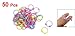 Uxcell 50 Piece Plastic Hearts Shape Beads Decor Elastic Band Hair Tie, 0.11 Pound