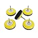 3 Inch (75mm) Hook and Loop Sanding Pad for Sanding Discs with 1/4 inches Shank Drill Attachment and Soft Foam Layer Buffering Pad, 5 Packs