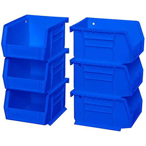 AkroMils 08212BLUE 30210 AkroBins Plastic Storage Bin Hanging Stacking