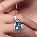 White Gold Plated Swarovski Crystal Elements Eternal Love Teardrop Pendant Necklace Fashion Jewelry for Women