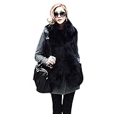 Etosell Women Faux Fox Fur Shaggy Waistcoat Long Hair Lapel Vest Outwear