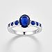 Psiroy 925 Sterling Silver Created Blue Sapphire Filled Promise Ring Size 8