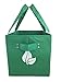 Birsppy Reusable Grocery Shopping Box Bag Deluxe Set Large Foldable Collapsible Box Tote with Extra Long Handles Reinforced Bottom and Sides in Eco Green Color (Set of 2)
