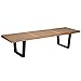Poly and Bark Slat 5' Bench in Natural