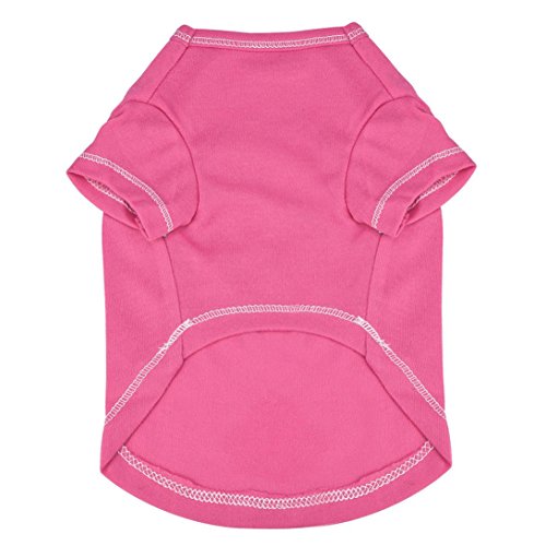 Howstar Pet Clothes for Dogs Summer Shirts Cute Puppy Vest T Shirt Apparel Small Dog Cat Sweatshirt (Pink B, XS)