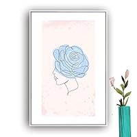 Framed Canvas Wall Art Picasso Poster Print of Woman Canvas Prints Home Artwork Decoration for Living Room,Bedroom - 16x24 inches