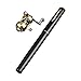 Sportsvoutdoors Telescopic Protable Pocket Fish Pen Carbon Fishing Rod Pole + Reel (Black)
