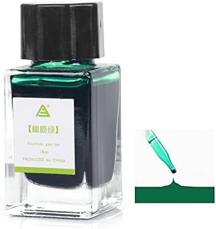 LANBITOU 18ml Bottle Color Ink Refills for Fountain Pen Calligraphy Pen Writing Painting (Olive green)