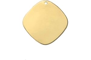 ImpressArt - Premium Metal Stamping Blanks for Metal Stamping and Jewelry Making (24 Pack) (3/4" Round Square, Brass)