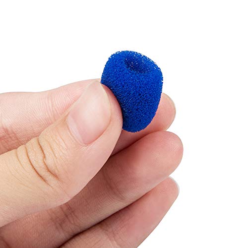 25 Pack Mini Lapel Headset Microphone Windscreen Foam Cover，findTop Lavalier Microphone Windscreen Assorted Colors (10 Black, 5 Orange, 5 Blue, 5 Red) - Thumbnail 4
