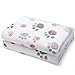 Allisandro 350 GSM-Super Soft and Premium Fuzzy Flannel Fleece Pet Dog Blanket, The Cute Print Design Washable Fluffy Blanket for Puppy Cat Kitten Indoor Outdoor, White, 32 x 24 Inches