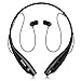 [New Version] PChero® Apt-X Bluetooth 4.0 Wireless Sports Stereo Headset Headphones with Mic, Part Support Voice Control Function Music Earphone, Universal Neckband headphone for Smartphones - [Black]