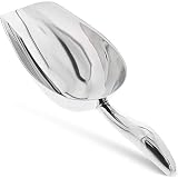 Stainless Steel Small Scoop for Dry Foods, Ice Bucket, Popcorn, Candy, Coffee Beans, Animal Food and More - 6 Oz, 9.2 x 3.3 inches