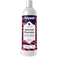 Petpost | Oatmeal & Chamomile Shampoo for Dogs with Dry Skin - Naturally Heals, Protects, Rejuvenates Dog Skin & Coat - Oatmeal, Chamomile, Aloe & Yucca Formula (8oz.)