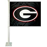 College Flags and Banners Co. Georgia Bulldogs Black Car Flag