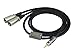 [35wcf-2] Hq 3.5mm (1/8 Inch) TRS to Dual Xlr3 Male Female Stereo Breakout Unbalanced Cable 6.56feet/2meters