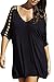Mulisky Womens Sexy V Neck Half Sleeve Swimsuit Cut-Out Beach Cover Up Dress