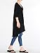 Mordenmiss Women's Half Sleeve High Low Loose Tunic Tops Casual Tee Shirts Black-XL
