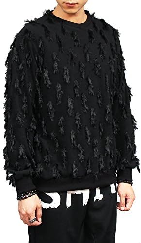 Avant garde Artificial Fur Crow Knit Sweatshirt