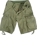 Olive Drab Infantry Vintage Military Cargo Utility Shorts, Large