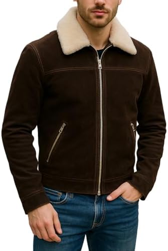 Spazeup Walking Dead Casual Rick Grimes Jacket, Brown Corduroy