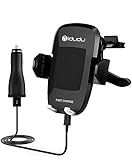 Wireless Charger Car Mount, iDudu Fast Wireless Charging Air Vent Car Mount Holder for Samsung Galaxy S9 S9 Plus S8 S8 Plus S7 S7 Edge S6 Edge plus Note 5, Standard Charger for iPhone X / 8 / 8 Plus