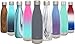 Simple Modern 17 Ounce Wave Water Bottle - Stainless Steel Double Wall Vacuum Insulated Reusable Leakproof -Slate