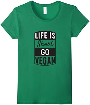 Womens Happy Vegan Gift T-Shirt  XL Kelly Green