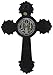 Saint Benedict Wall Cross Crucifix with Antique Silver and Gold Finish, 10 1/4 Inch