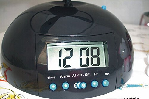 Denshine Flying Helicopter Novelty Alarm Clock UFO Propeller Fly LCD Digital Alarm Clock Most Effective for Heavy Sleepers Wake-Up Artifact Best Gift for College Students & Workers