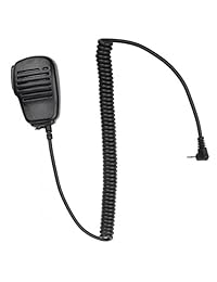 Genérico 1Pin 2.5mm Negro a prueba de lluvia Hombro altavoz remoto Micrófono PTT para Motorola Hable acerca de Walkie Talkie