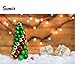 Sunlit 10’’ Christmas Ball Ornaments Tree, Green Red