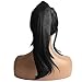 Riyang Women's Cosplay Wig with a Removable Claw High Ponytail Synthetic Black Straight