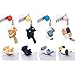 4 Pcs (Whole Set) Cheese Tabby Cat, Universal 3.5mm Anti Dust Earphone Jack Plug Cap for Iphone4/4s/5/6/6 Plus,ipod,ipad,htc,samsung S3 S4 S5