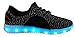 EcoCity Casual Comfortable Toddler Kids Shoes Fashion Colorful Led Light Up Sneaker for Boys Girls Breathable Slip-on Loafers (KS001B1-34)