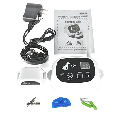 WXLAA Wireless Rechargeable 1 Dog Fence No-Wire Pet Containment System Waterproof