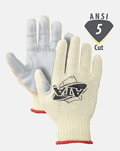 Worldwide Protective MATA30-BH Cut Resistant Gloves Leather Palm ATA Cut 5 Made in USA (1 Pair) Size Medium