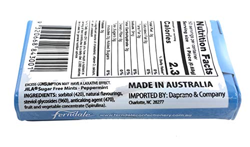 Jila Naturally Sugar Free Peppermint Mint Tin Pack of 6 - No Artificial Colors, Flavors, or Sweeteners - Thumbnail 2