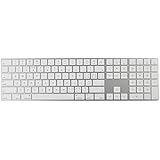 COOSKIN Clear TPU Keyboard Cover Protector for 2017 Released Apple Magic Keyboard with Numeric Keypad US Layout A1843